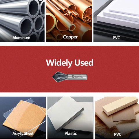 Stored in case, ColumPRO cobalt countersink bits stay organized.