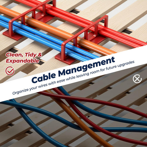 ColumPRO wire bracket storage showing tidy wiring organization