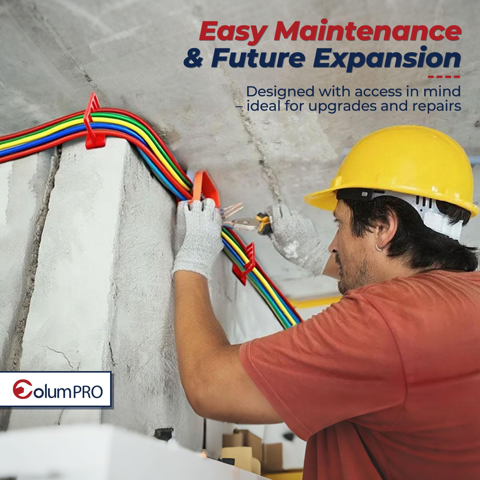 ColumPRO wire management organization for scalable setup