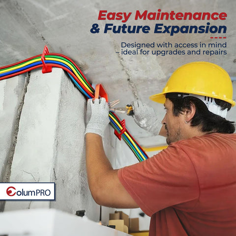 ColumPRO wire management organization for scalable setup
