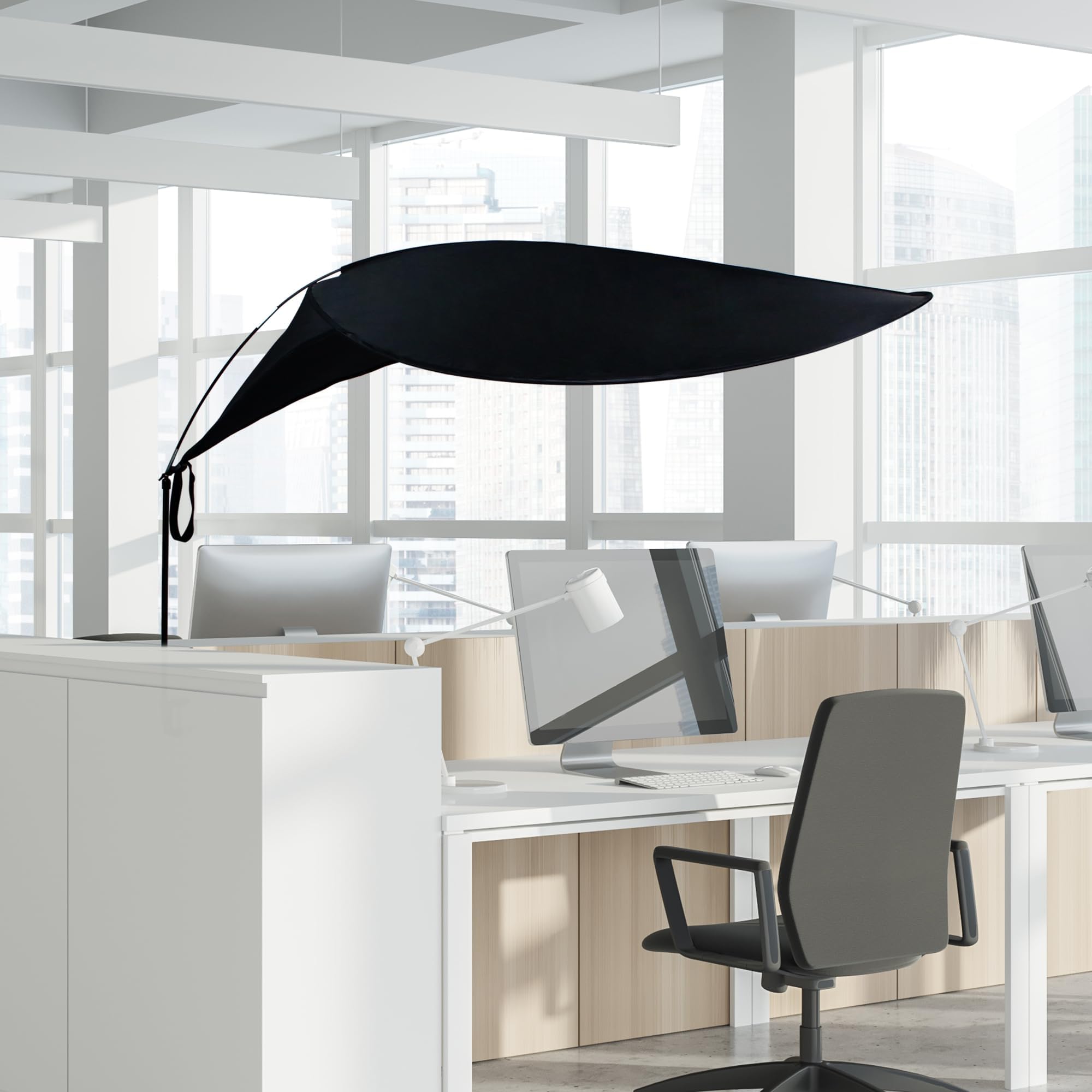 Comastbo desk shade adjustable height shows flexible sun protection for desks.