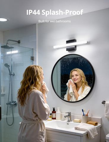 Combuh bathroom light anti-fog design helps maintain clear visibility in steam