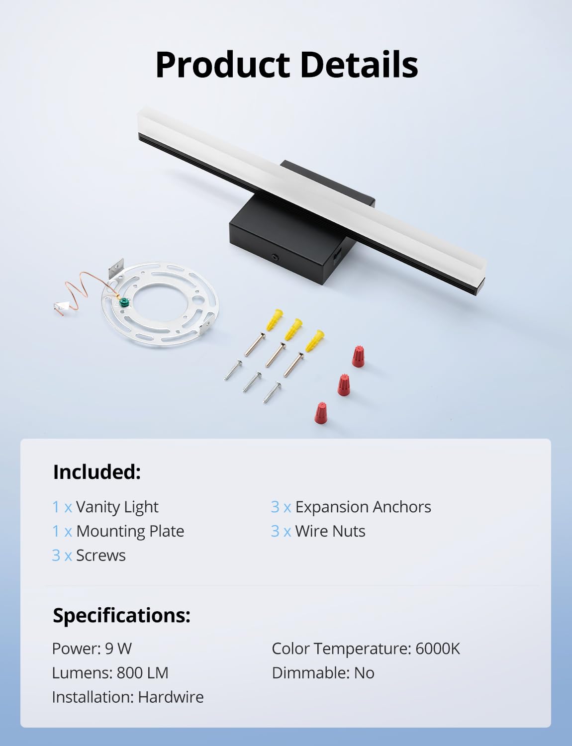 Combuh bathroom light is easy to clean and maintain over time