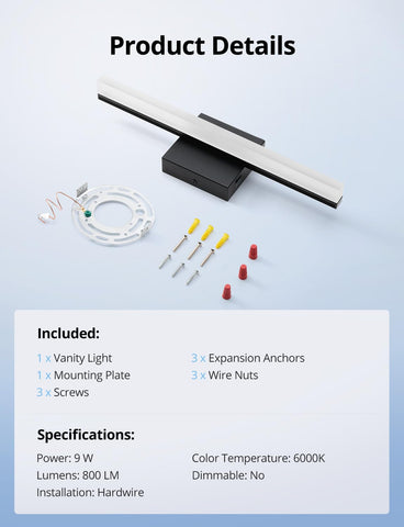 Combuh bathroom light is easy to clean and maintain over time