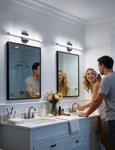 Combuh anti-fog design helps maintain clear reflections in humid bathrooms.