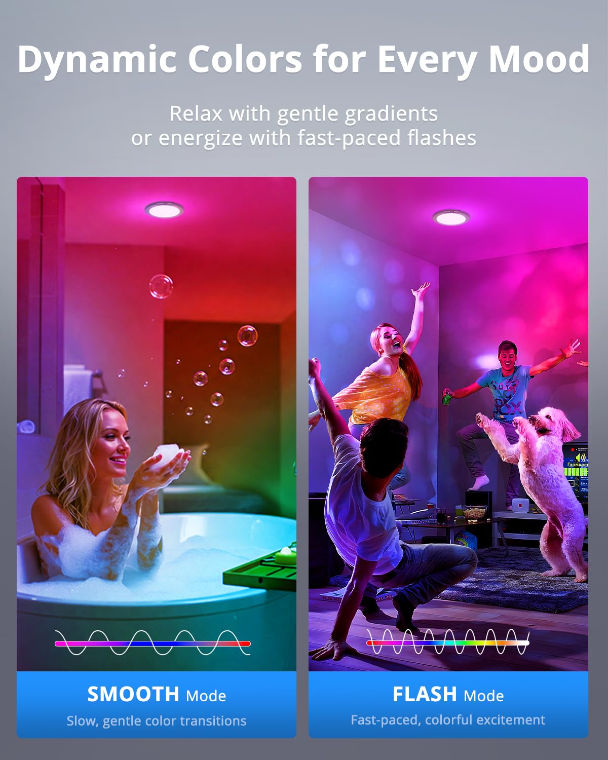 Combuh RGB shower light color-changing ambience ideal for mood lighting.