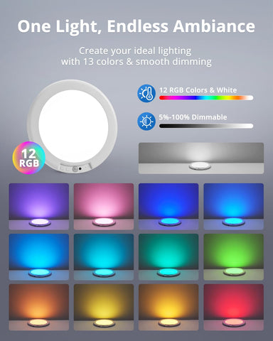 Combuh RGB shower light motion sensor turns on automatically for hands-free use.