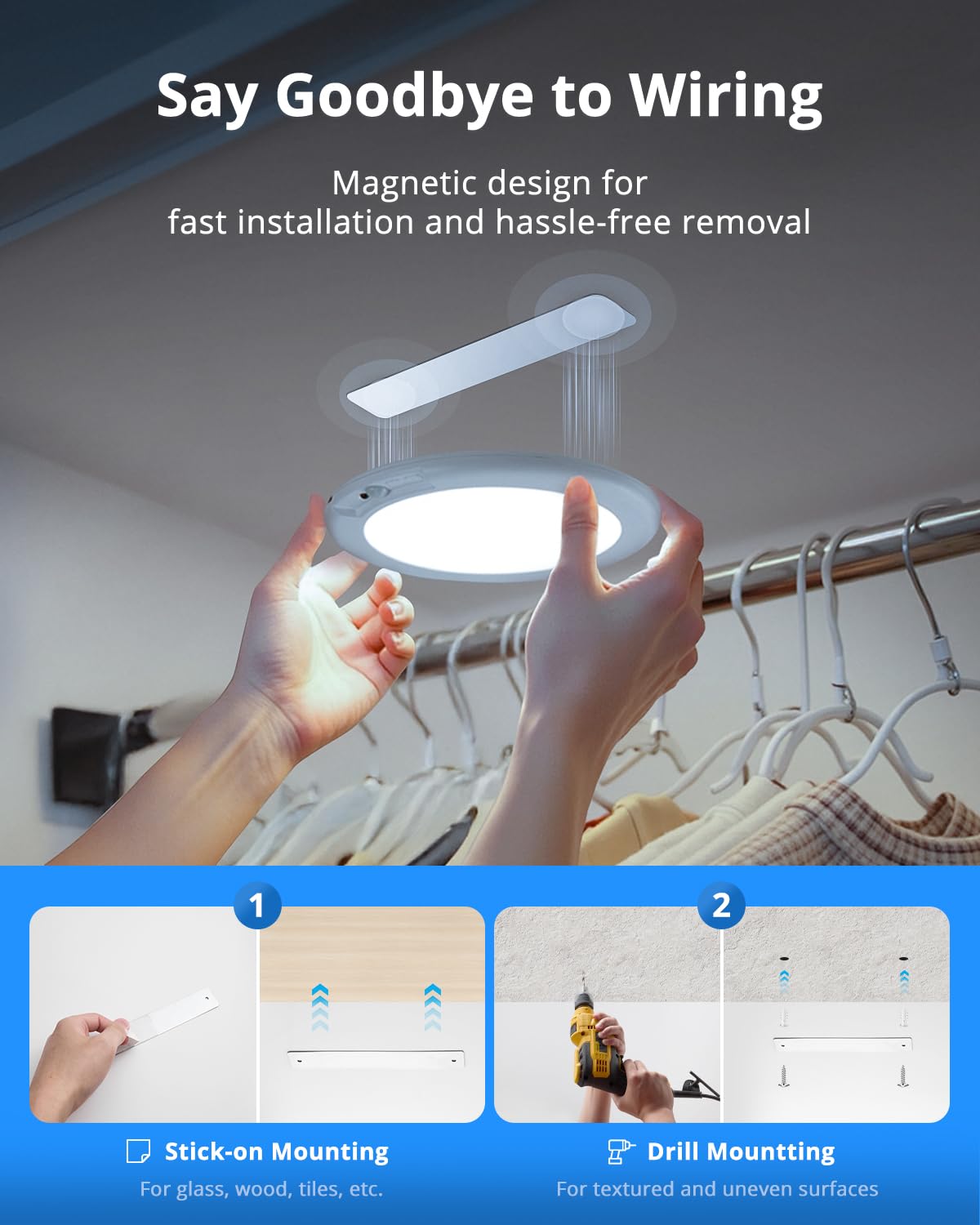 Combuh RGB shower light is waterproof for damp environments.