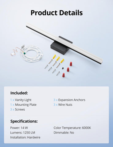 Combuh rust-resistant, durable fixture enhances everyday bathroom lighting.