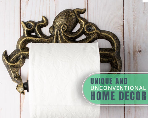 Comfify octopus toilet paper holder includes screws and anchors for easy installation.
