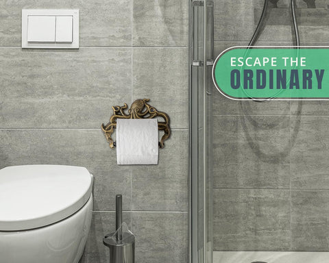 Comfify octopus toilet paper holder nautical decor for bathroom walls.
