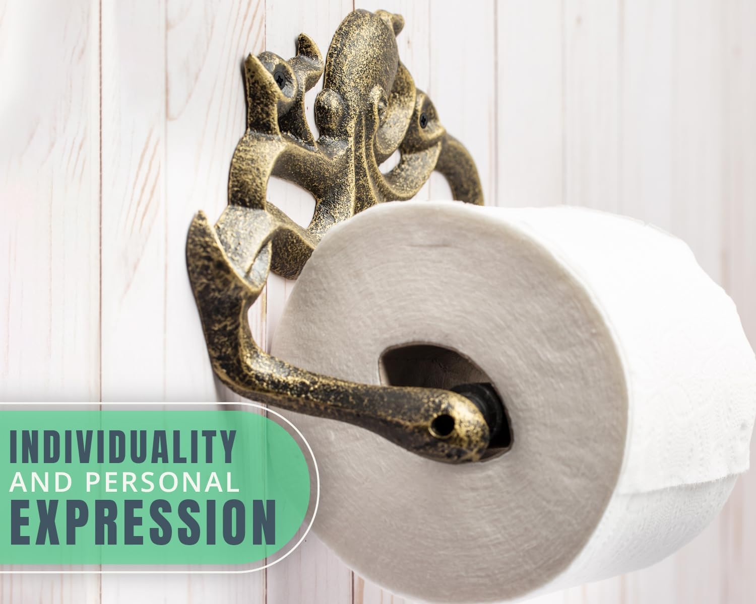 Comfify octopus toilet paper holder enhances nautical home decor and organization.