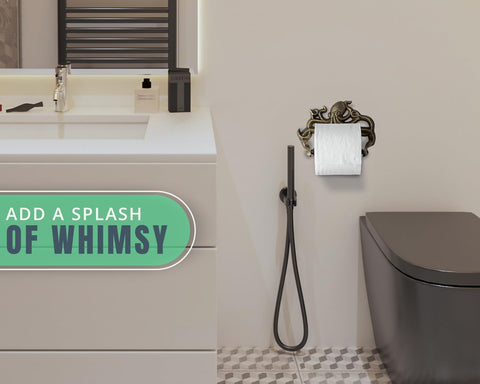 Comfify octopus toilet paper holder with rust-resistant coating for long-lasting use.