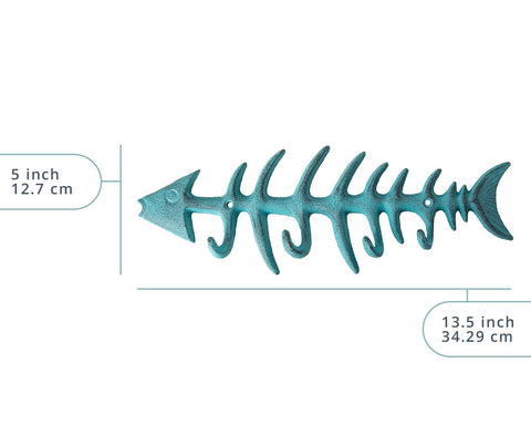 Comfify vintage fishing themed decor with teal finish adds nostalgic flair.