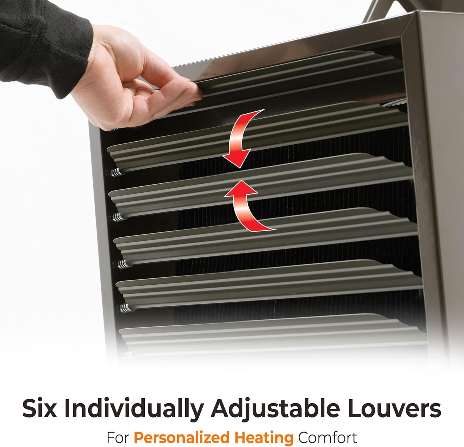 Comfort Zone adjustable louvers direct airflow where needed.