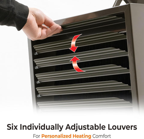 Comfort Zone adjustable louvers direct airflow where needed.