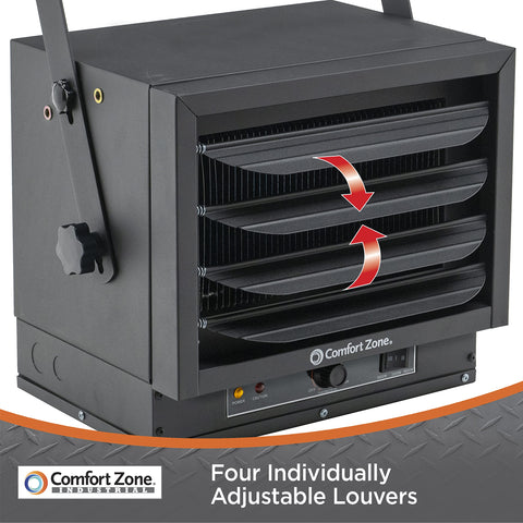 Comfort Zone dual-knob thermostat enables quick, precise heat control.