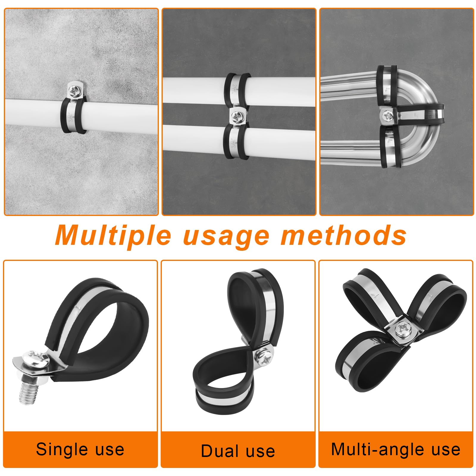 Comfylichi 12 size range covers common clamps from 5mm to 51mm.