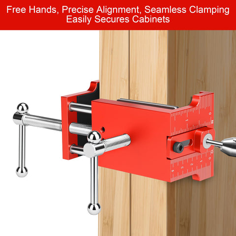 Comfylichi cabinet installation claw in use for secure one-step clamping.