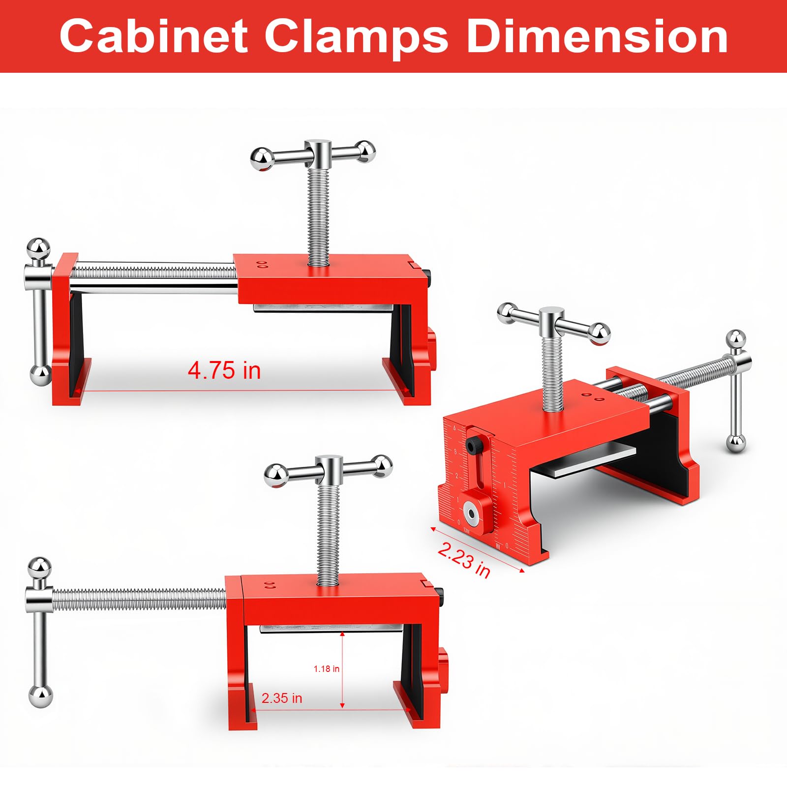 Comfylichi clamping force 300-600 lbs provides sturdy cabinet alignment.