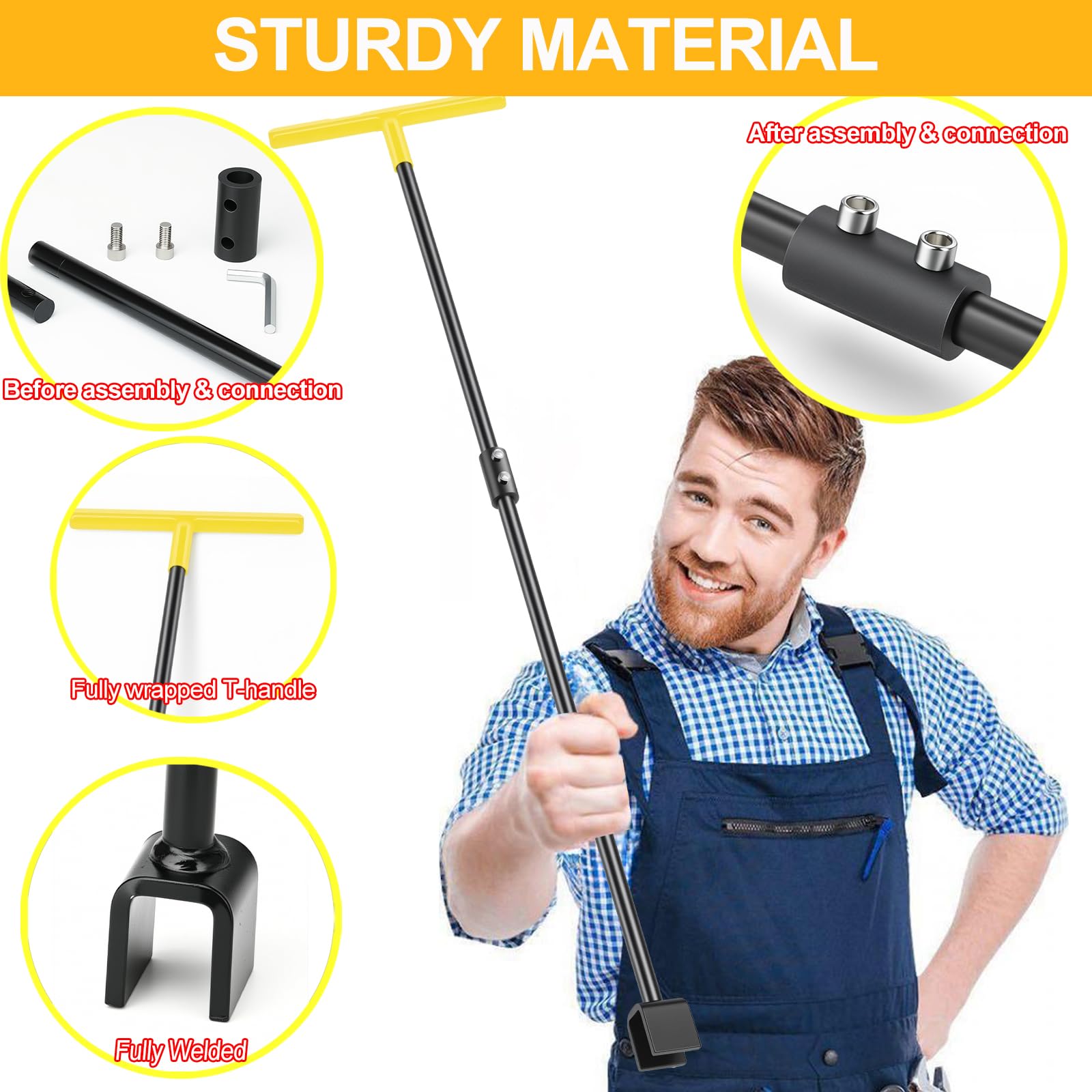Comfylichi T-handle water shut-off key with vinyl grip for comfort