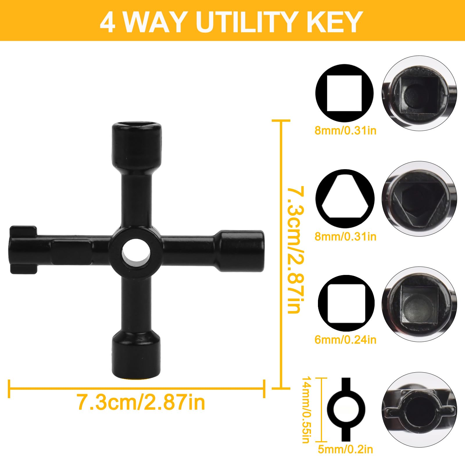 Comfylichi T-handle water meter key with secure grip for operation