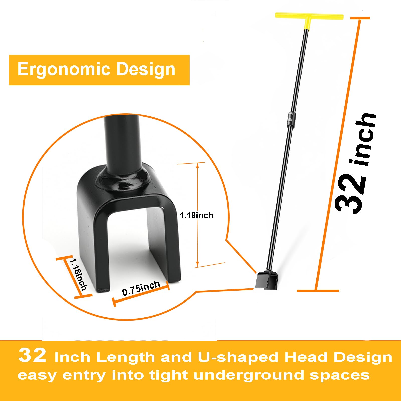 Comfylichi key designed for tight underground space access