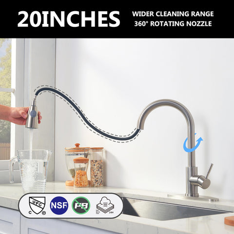 Comllen single-handle faucet offers precise control.