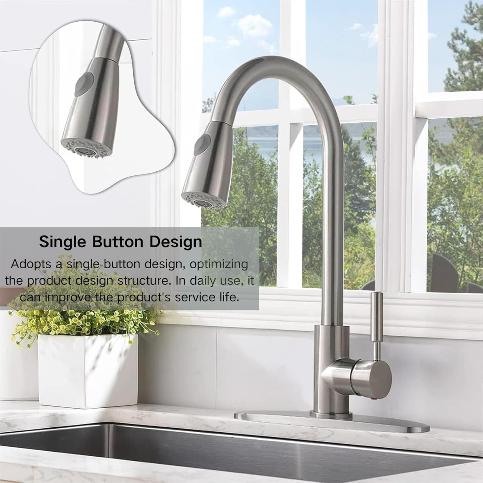 Comllen ceramic discs ensure smooth flow with drip-free operation.