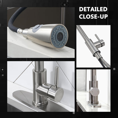 Comllen two-function spray wand switches between spray and stream.