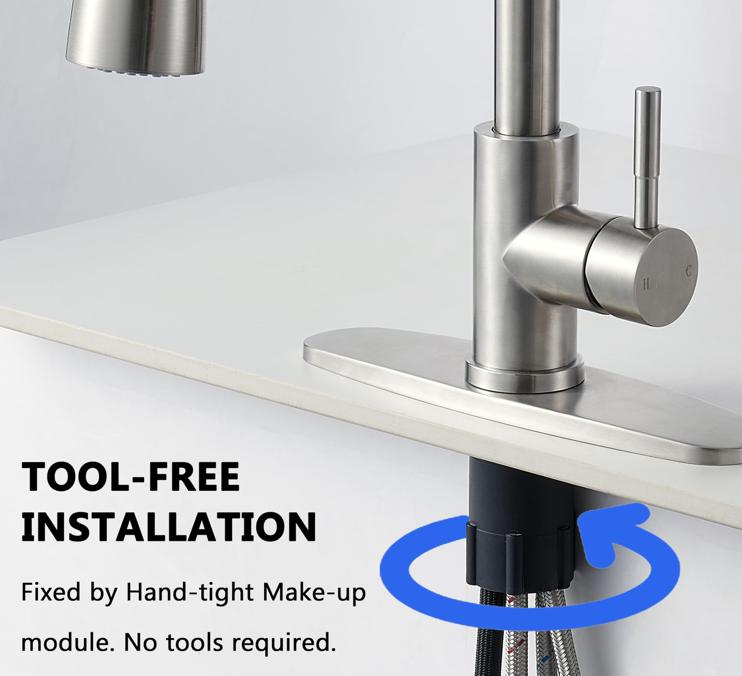 Comllen deck plate compatibility for 1-hole or 3-hole installations.