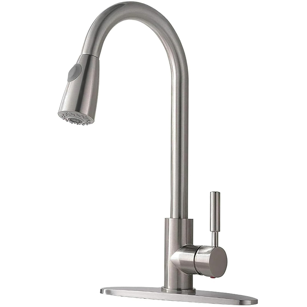 Comllen pull-down faucet in brushed nickel for a modern, easy-to-clean kitchen.