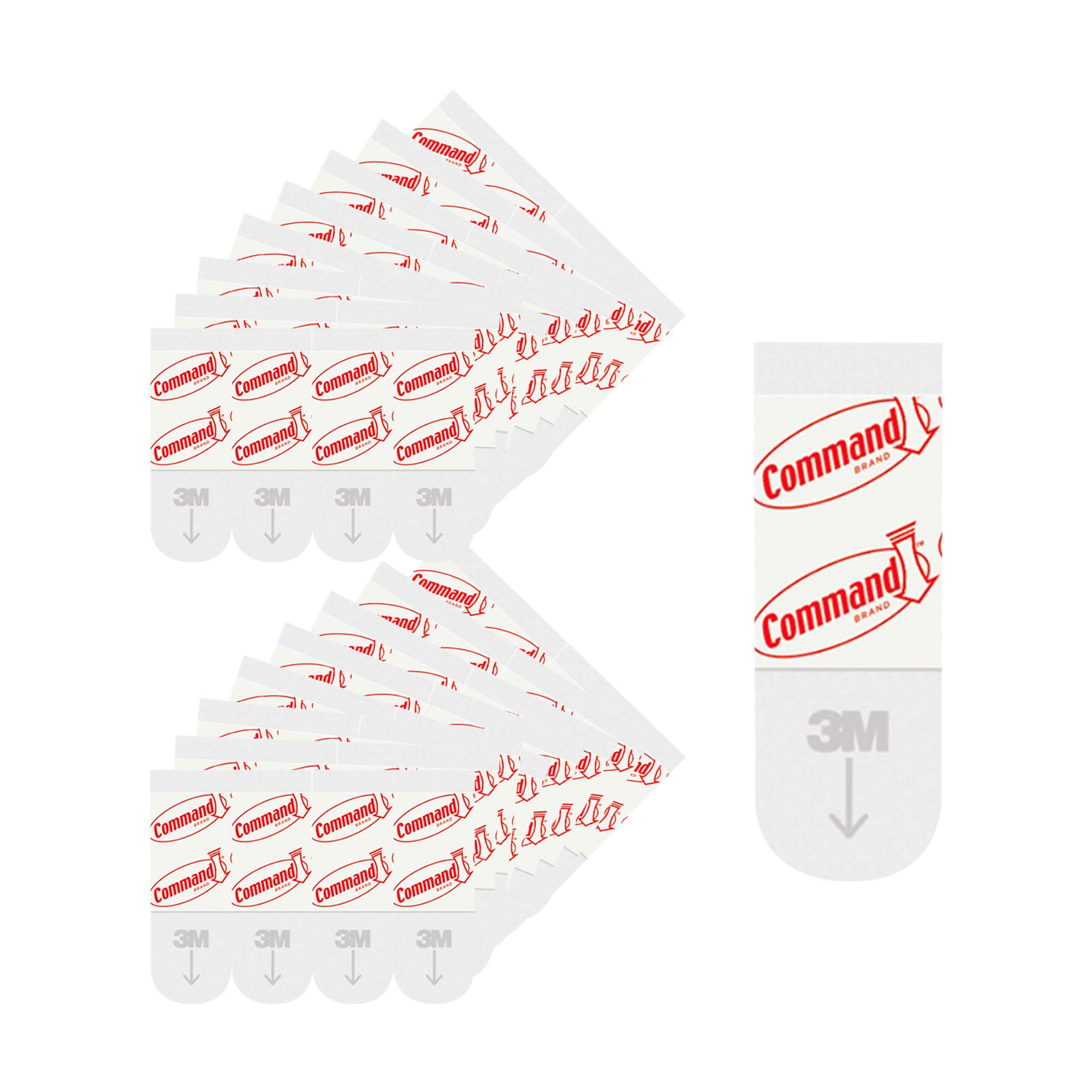 Command damage-free wall adhesive close-up demonstrates clean removal with no wall residue.