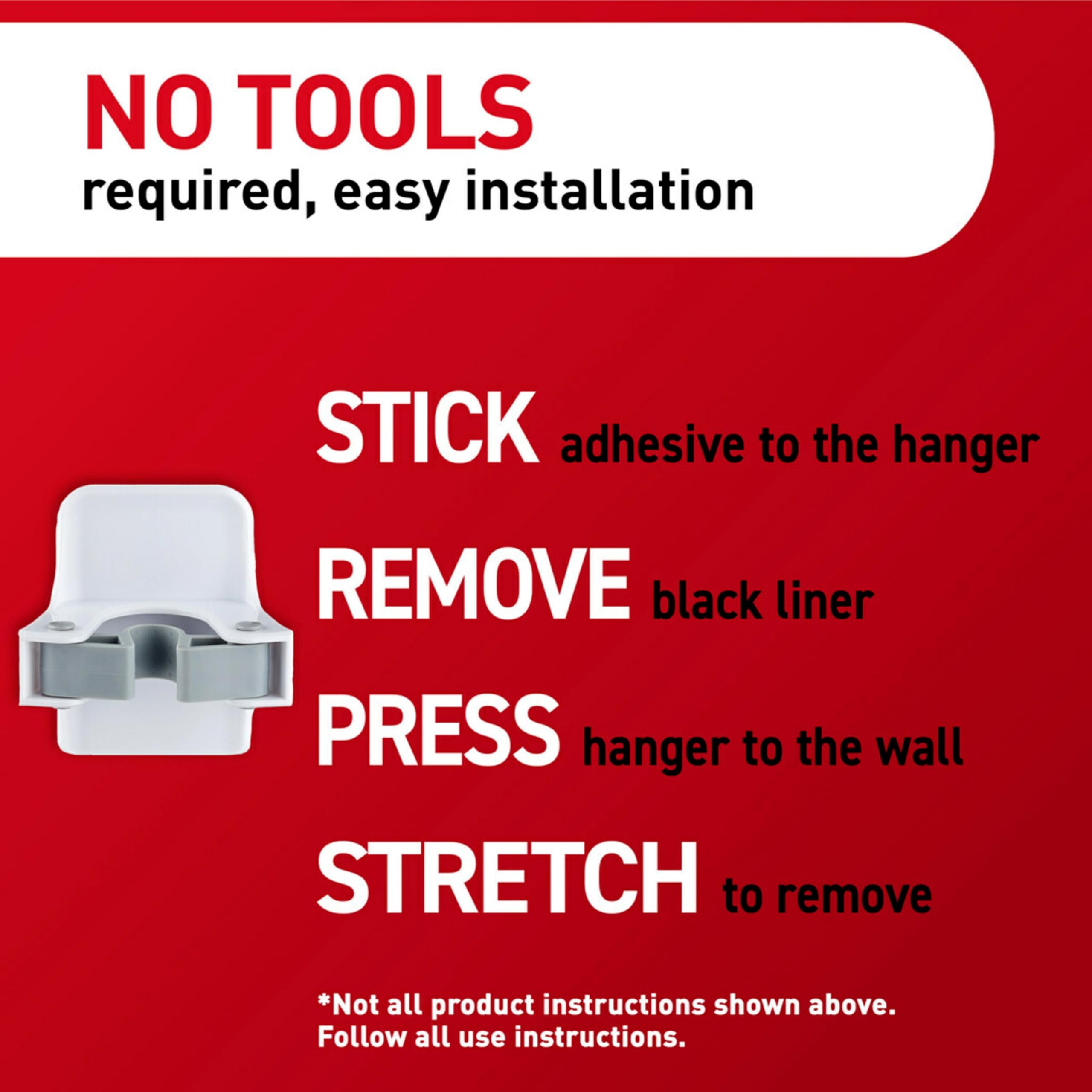 Pull straight down to remove without wall damage