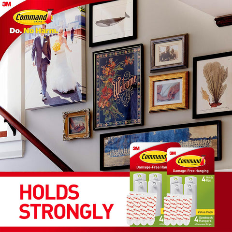 Holds frame on painted wall ideal for living rooms
