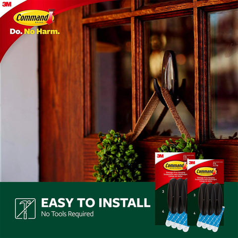 Command no-tools needed to hang decor on doors, siding, or trim.