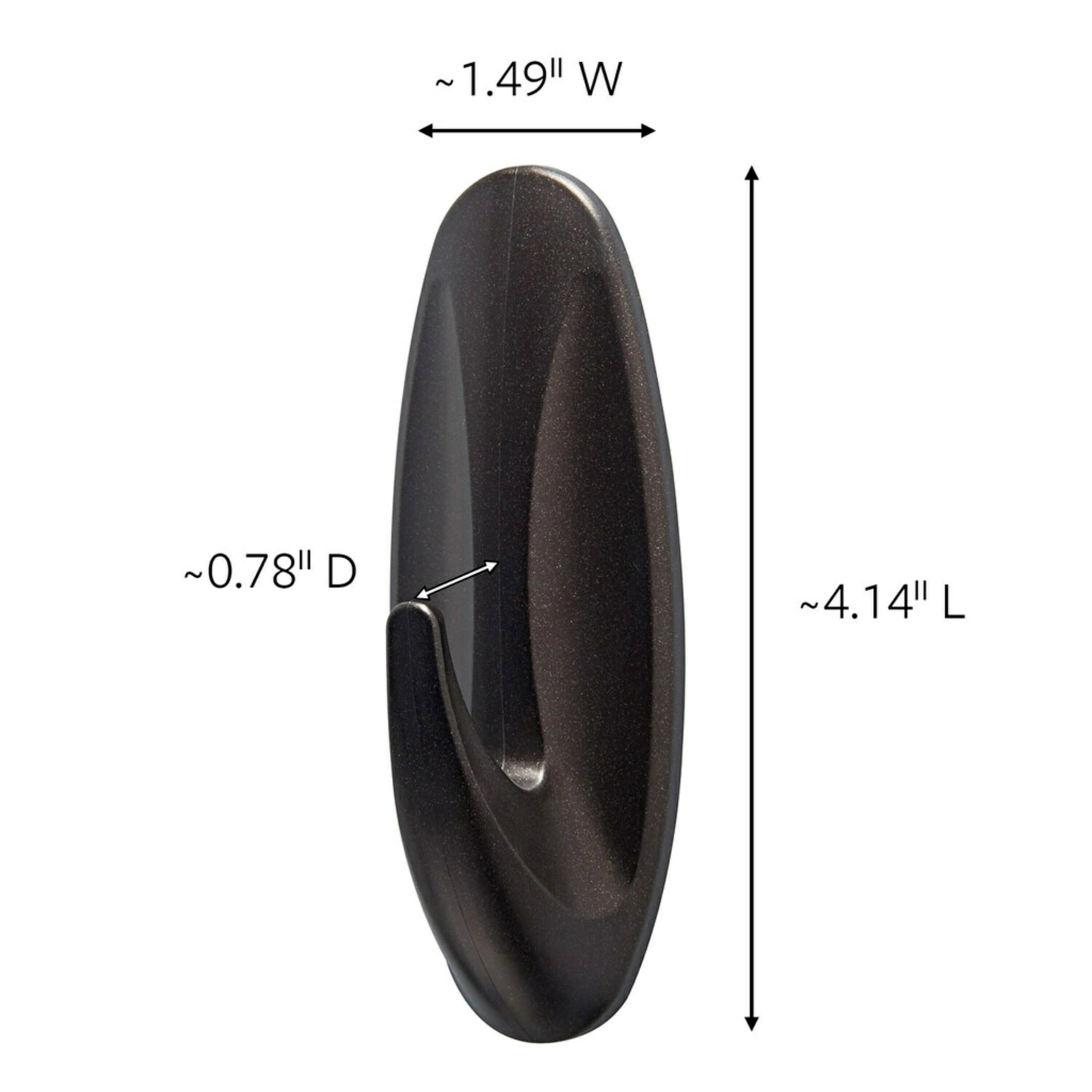Command Outdoor Bronze hooks are weather resistant for outdoor displays.