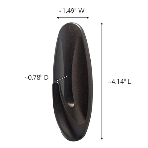 Command Outdoor Bronze hooks are weather resistant for outdoor displays.