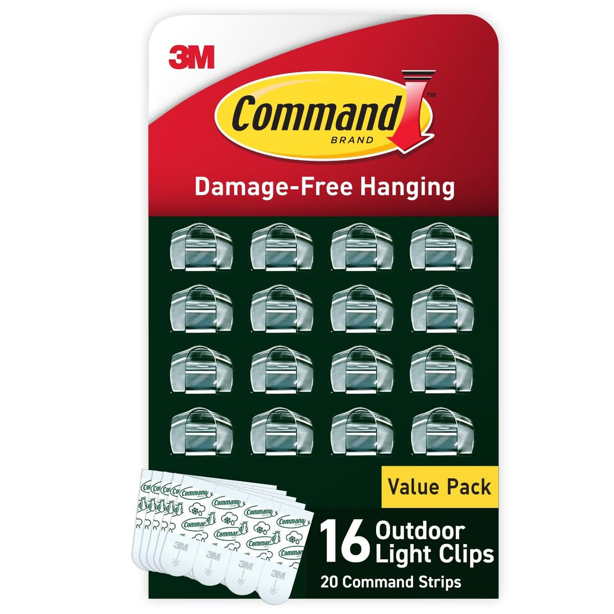 Command Outdoor Light Clips on a door for damage-free lighting.