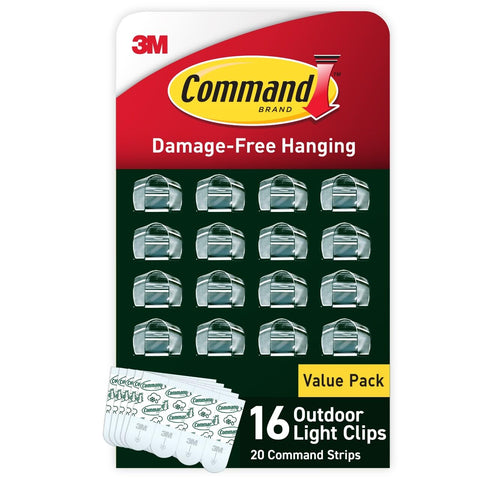 Command Outdoor Light Clips on a door for damage-free lighting.