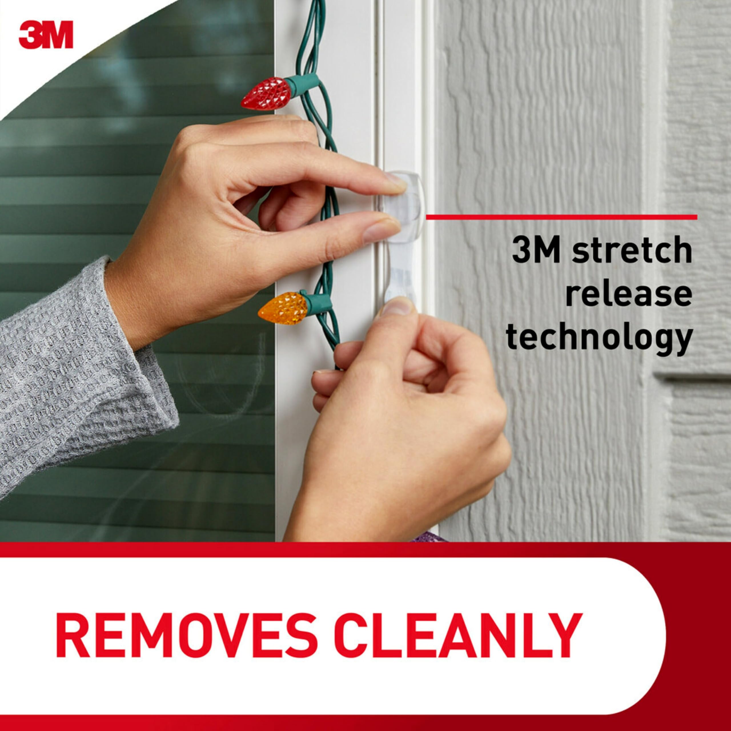 Command Outdoor Light Clips remove cleanly without residue.