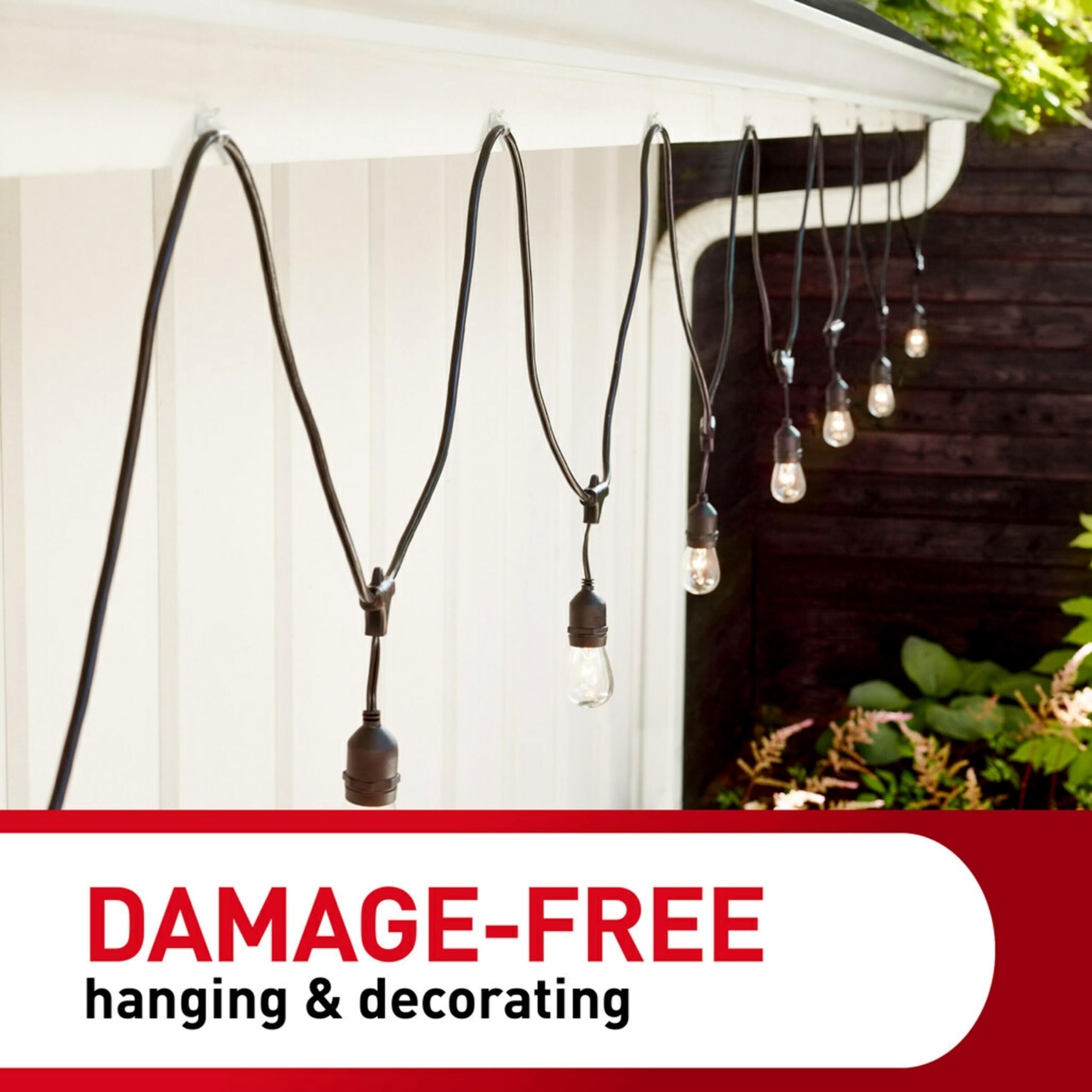 Command Outdoor Light Strips resist sun exposure for long-lasting decor.