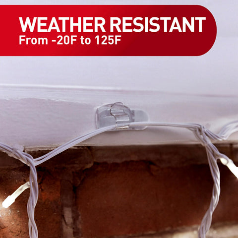 Command Outdoor Light Strips are water-resistant for wet weather.