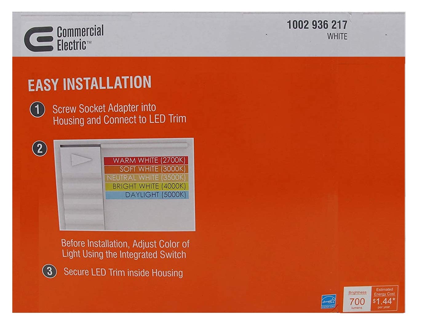 Commercial Electric 700 lumens downlight highlights bright, energy-efficient lighting