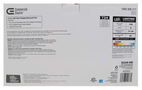 Commercial Electric 50000-hour lifespan reduces replacement frequency