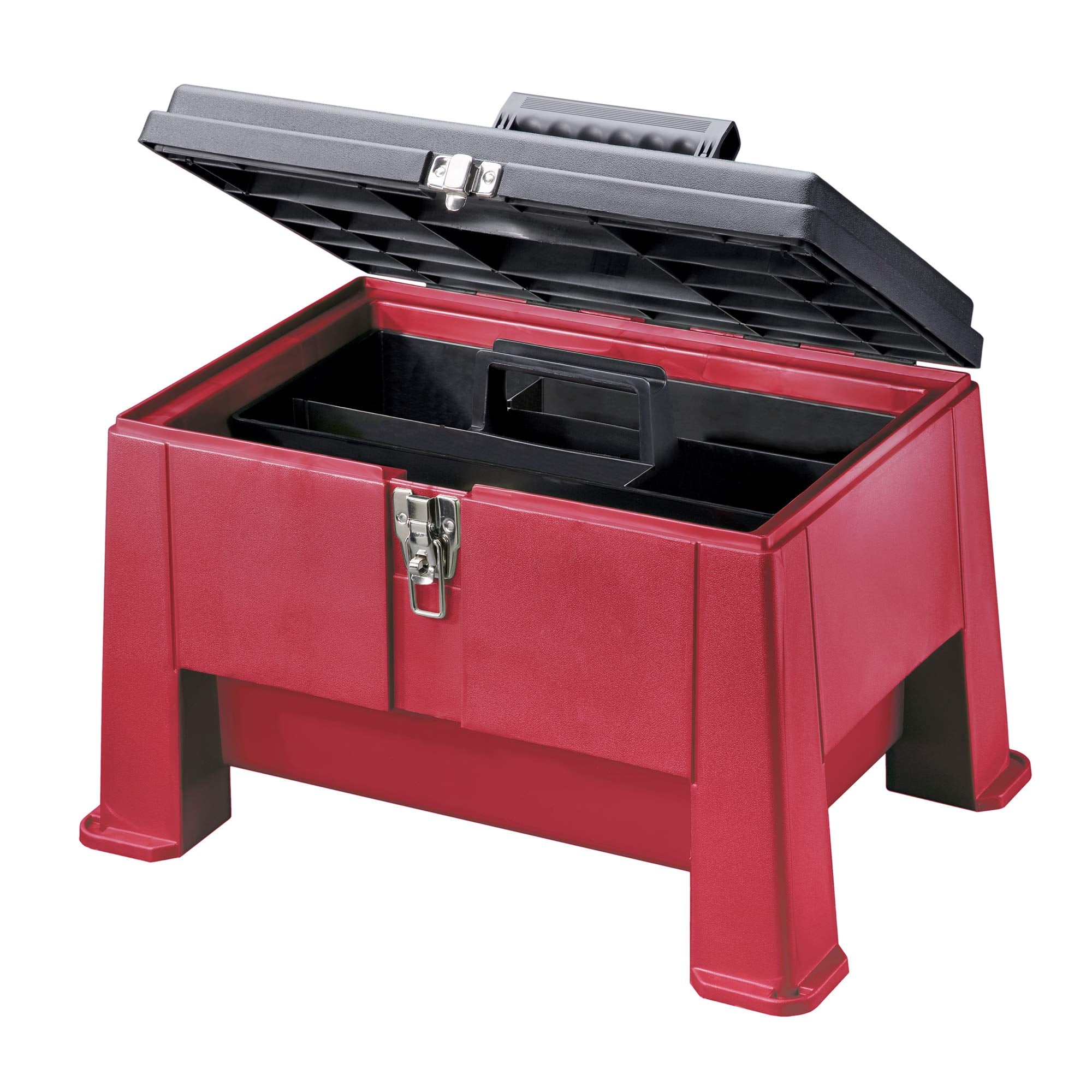 Commercial Plastics Step N Store bottle storage area keeps essentials handy