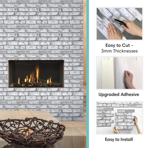 Commomy waterproof brick panel resists moisture for kitchens and baths.