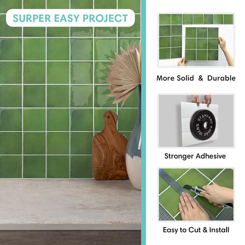 Commomy waterproof and heat-resistant tiles suitable for kitchens and bathrooms.