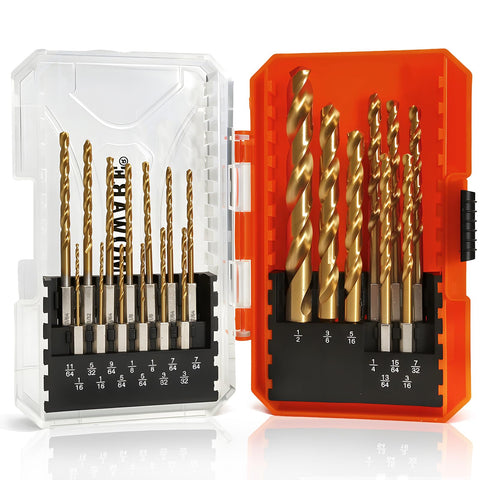 COMOWARE 21-piece hex bit tips ready for quick changes.