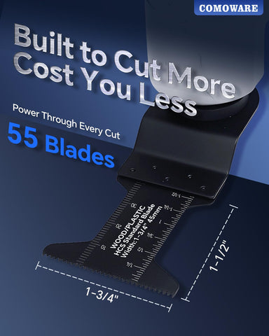 COMOWARE blades fit many tools with quick-release, saving setup time.
